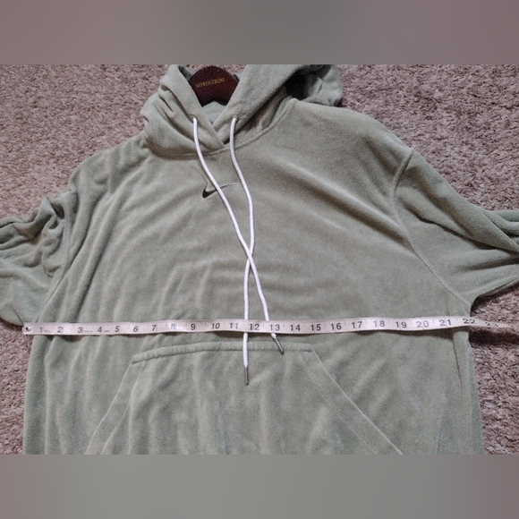 Nike Women's Oversized Pullover Terry Fleece Hoodie Sweatshirt Small Swoosh B1 - Picture 4 of 4